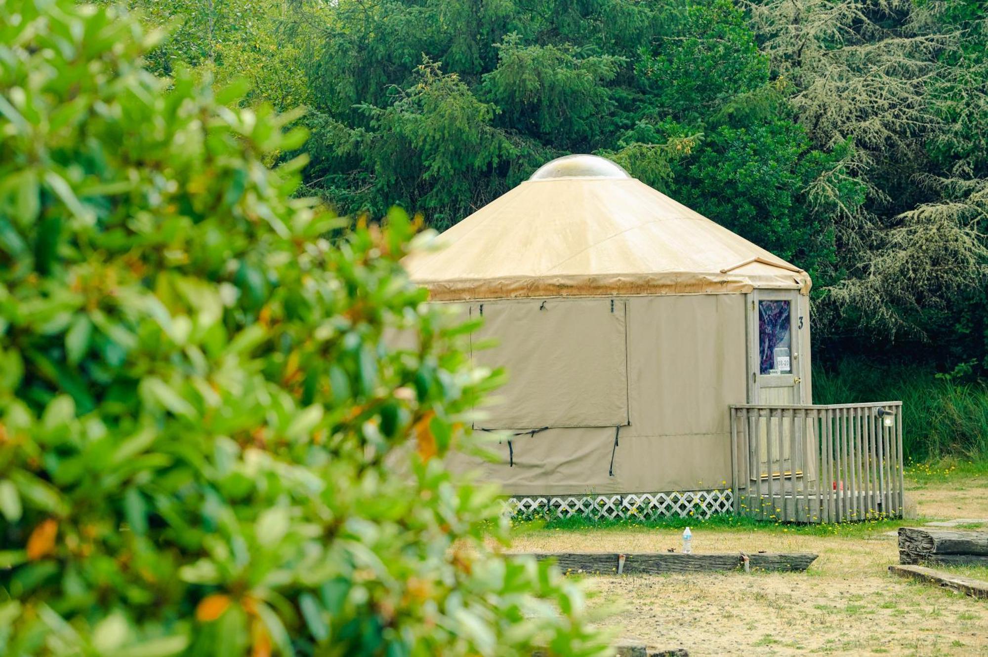 Long Beach Camping Resort Yurt 9 Oceanview Ruang foto